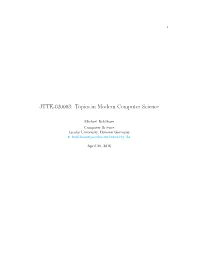 JTTE-020003: Topics in Modern Computer Science