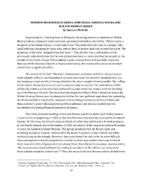 Mormon Beginnings in Samoa: Kimo Pelio, Samuela Manoa and Walter