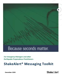 Shakealert® Messaging Toolkit