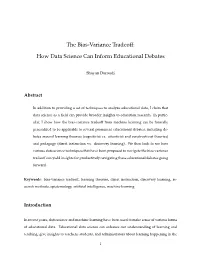 The Bias-Variance Tradeoff