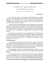 A STUDY of JAIN ACTIVITY in WESTERN ORISSA (From C.B.C