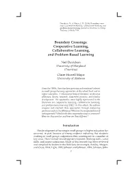 Boundary Crossings: Cooperative Learning, Collaborative Learning, and Problem-Based Learning