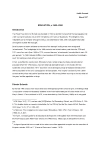 EDUCATION, C.1600–2000 Introduction Private Schools
