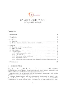 CP User's Guide (V. 6.4)