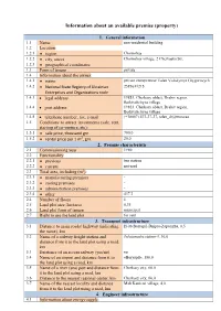 Information About an Available Premise (Property)