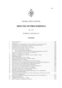 Minutes of Proceedings