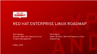 Red Hat Enterprise Linux Roadmap