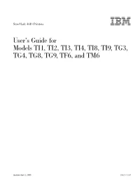 User's Guide for Models TI1, TI2, TI3, TI4, TI8, TI9, TG3, TG4, TG8, TG9
