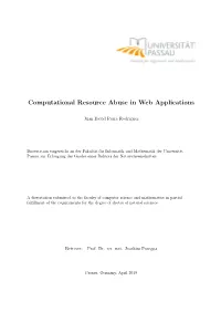 Computational Resource Abuse in Web Applications