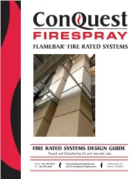 FIRE RATED SYSTEMS DESIGN GUIDE Tested and Classified by UL and Intertek Labs