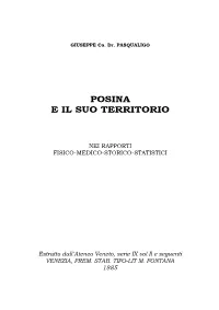 Posina E Il Suo Territorio