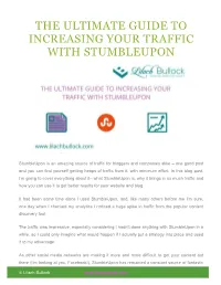 The Ultimate Guide to Increasing Your Traffic with Stumbleupon