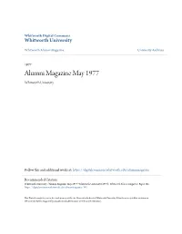 Alumni Magazine May 1977 Whitworth University