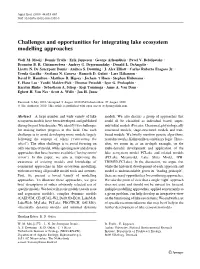 Challenges and Opportunities for Integrating Lake Ecosystem Modelling Approaches