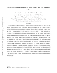 Instrumentational Complexity of Music Genres and Why Simplicity Sells