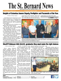 Sheriff Pohlmann Tells D.A.R.E. Graduates They Must Make the Right Choices St