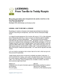 LICENSING: from Tae-Bo to Teddy Ruxpin