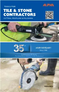 Tools for Tile & Stone Catalog