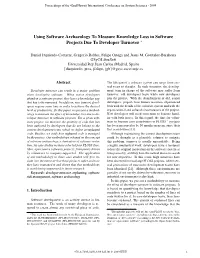 Using Software Archaeology to Measure Knowledge Loss in Software Projects Due to Developer Turnover ∗