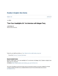 An Interview with Megan Terry