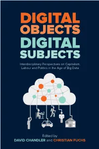 Digital Object, Digital Subjects