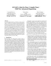(Just-In-Time) Compile-Time] MOP for Advanced Dispatching