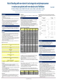 Risk of Bleeding with Non-Vitamin K Oral Antagonists and Phenprocoumon in Routine Care Patients with Non-Valvular Atrial Fibrill