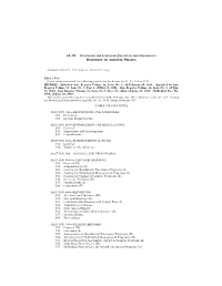 TABLE of CONTENTS SECTION 100—DEFINITIONS and LICENSURE 101. Definitions. 102. License Requirements. SECTION 200—ENFORCEMENT