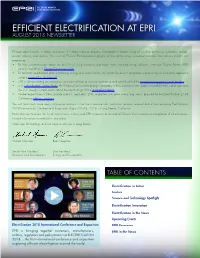 Efficient Electrification at Epri August 2018 Newsletter