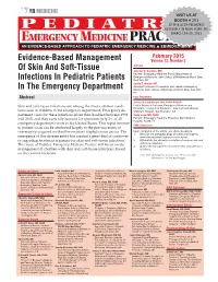 Evidence-Based Management of Skin and Soft-Tissue Infections In