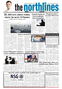 JK Shivers; More Rains, Snow in Next 24 Hours