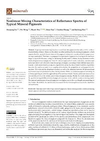 Nonlinear Mixing Characteristics of Reflectance Spectra of Typical