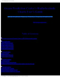 Ocean Prediction Center's Radiofacsimile Charts User's Guide