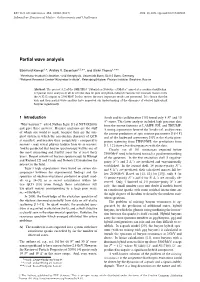 Partial Wave Analysis