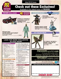 Check out These Exclusives! Available in the Latest Issue of PREVIEWS!