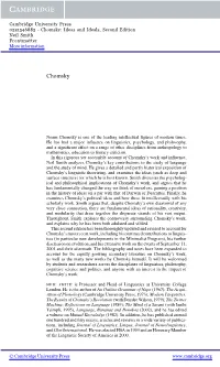Chomsky: Ideas and Ideals, Second Edition Neil Smith Frontmatter More Information