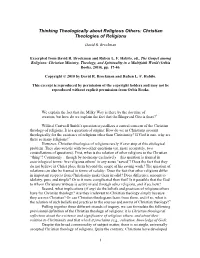 Excerpts from Thinking Theologically About