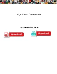 Ledger Nano S Documentation