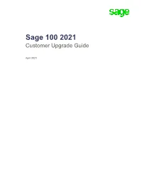 Sage 100 Upgrade Guide