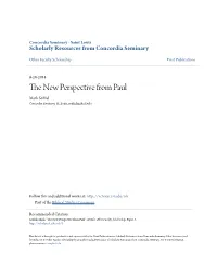 The New Perspective from Paul1 Mark A