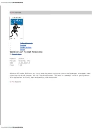 Windows XP Pocket Reference by David A