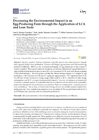 Decreasing the Environmental Impact in an Egg-Producing Farm Through the Application of LCA and Lean Tools