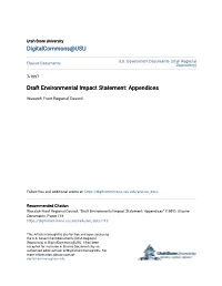 Draft Environmental Impact Statement: Appendices