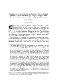Guntram Hazod Introduction1 Hapter Two of the Old Tibetan Chronicle (PT 1287: L.63-117; Hereafter OTC.2)