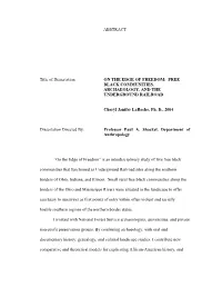 ABSTRACT Title of Dissertation: on the EDGE of FREEDOM: FREE