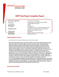 CEPF Final Project Completion Report