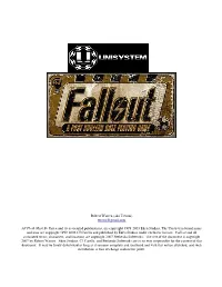 Fallout Unisystem Formatting.Odt