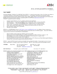 HVAC, ACCESS and LIGHTING CONTROLS FACT SHEET