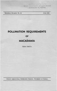 Pollination Requirements Macadamia