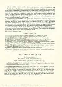 References the Larsen Shelf